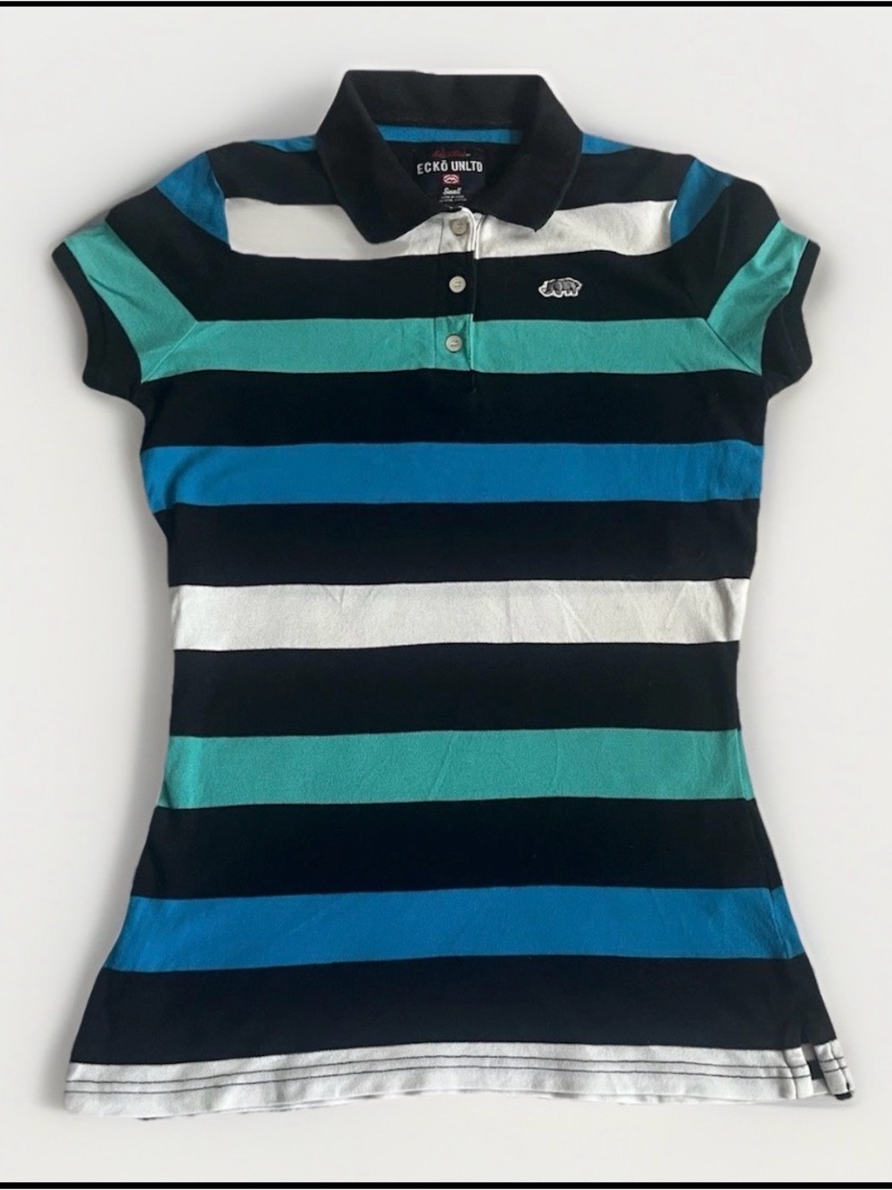 Ecko Unlimited Women’s Baby Tee Polo Shirt Streetwear Preppy